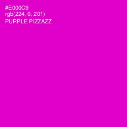 #E000C9 - Purple Pizzazz Color Image